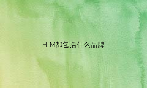 HM都包括什么品牌(hm包括什么牌子)